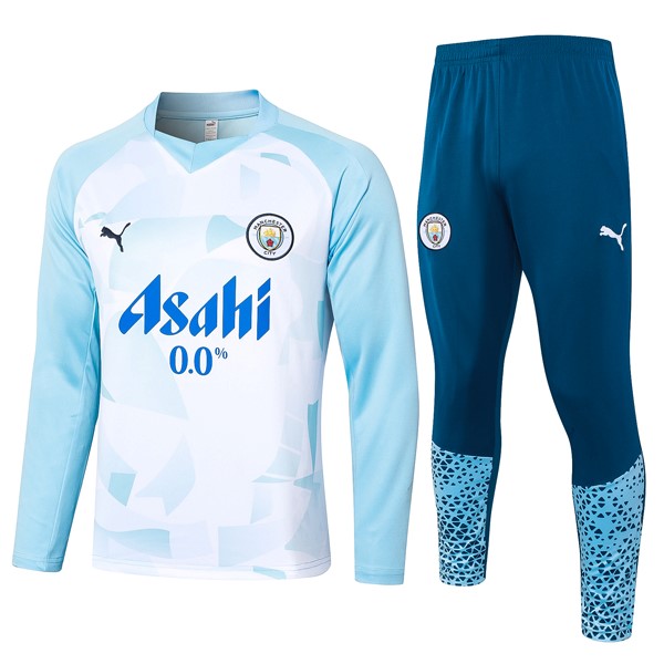 Sudadera De Training Manchester City 2024/2025 Blanco Azul